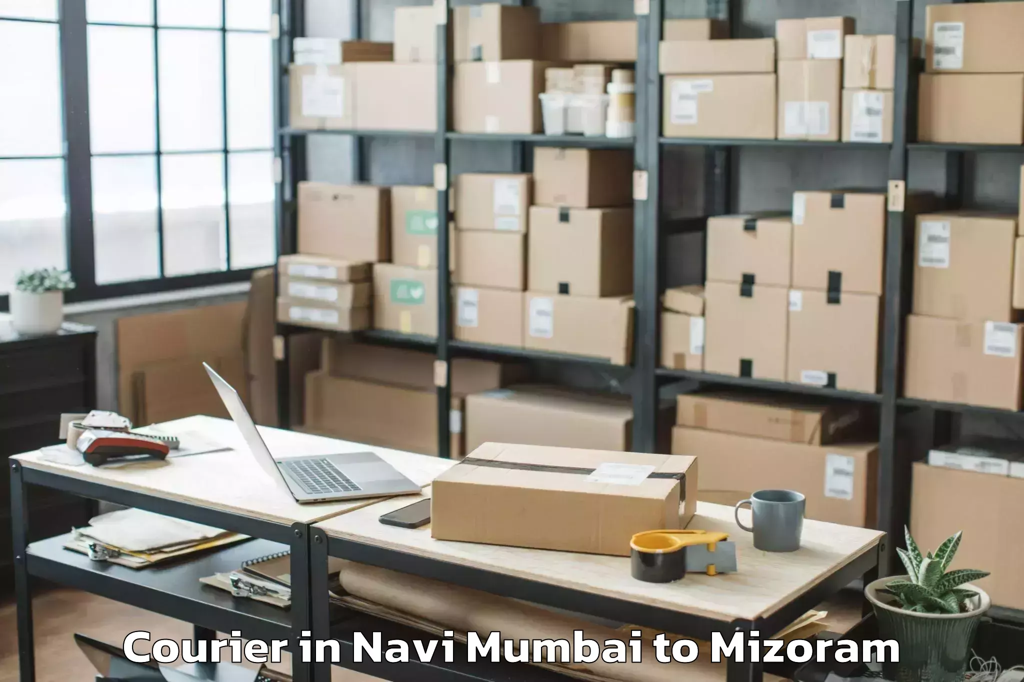 Book Navi Mumbai to Sairang Courier Online